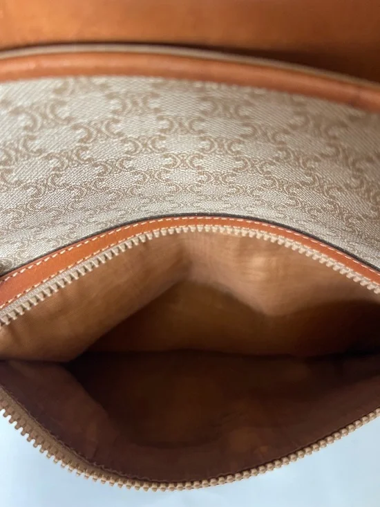 Vintage Celine Macadam Canvas Clutch | Classic Monogram Envelope Bag with COA - Picture 6 of 13